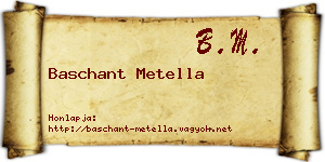 Baschant Metella névjegykártya